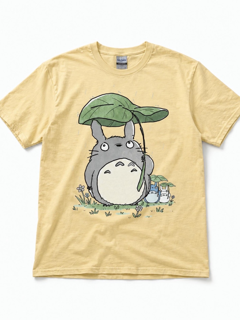 Gildan Yellow Haze Totoro Graphic Tee, Cute Anime Shirt